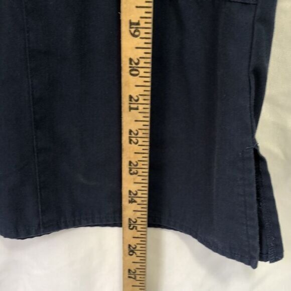 Women's Scrub Top Blue Short Sleeve Uniform Work Medical - Picture 3 of 11